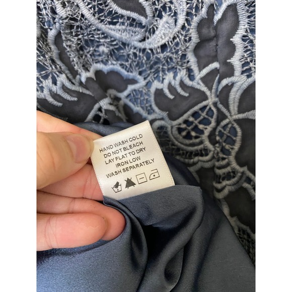 NWT Lovers + Friends | Blue Lace Mini Dress Fit n Flare Small - Picture 6 of 7